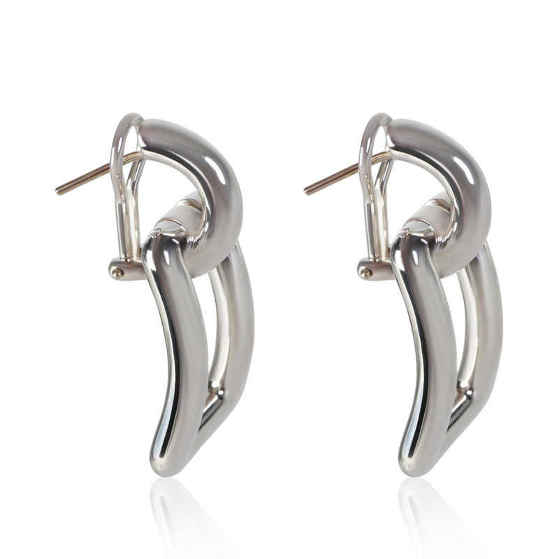 Tiffany & Co. Sterling Silver 2002 Rectangular Link Earrings 925