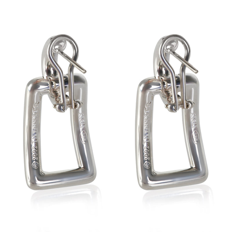 Tiffany & Co. Sterling Silver 2002 Rectangular Link Earrings 925