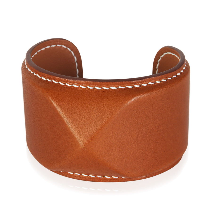 Hermès Medor Cuff Fauve Leather Bracelet Bracelets