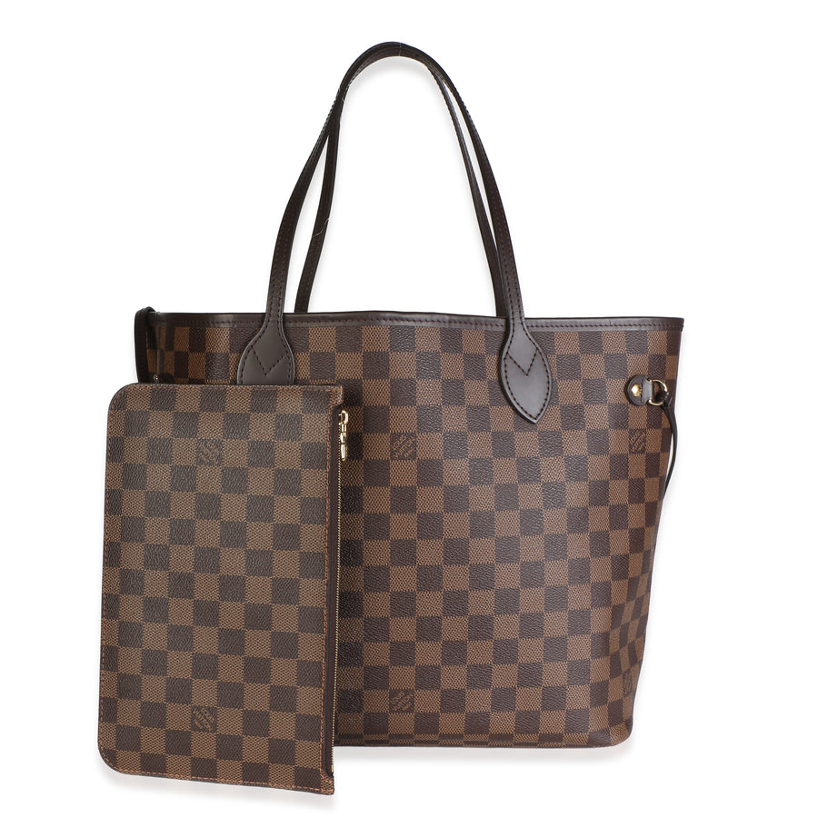 Louis Vuitton Damier Ebene Canvas Neverfull Mm Brown Bag