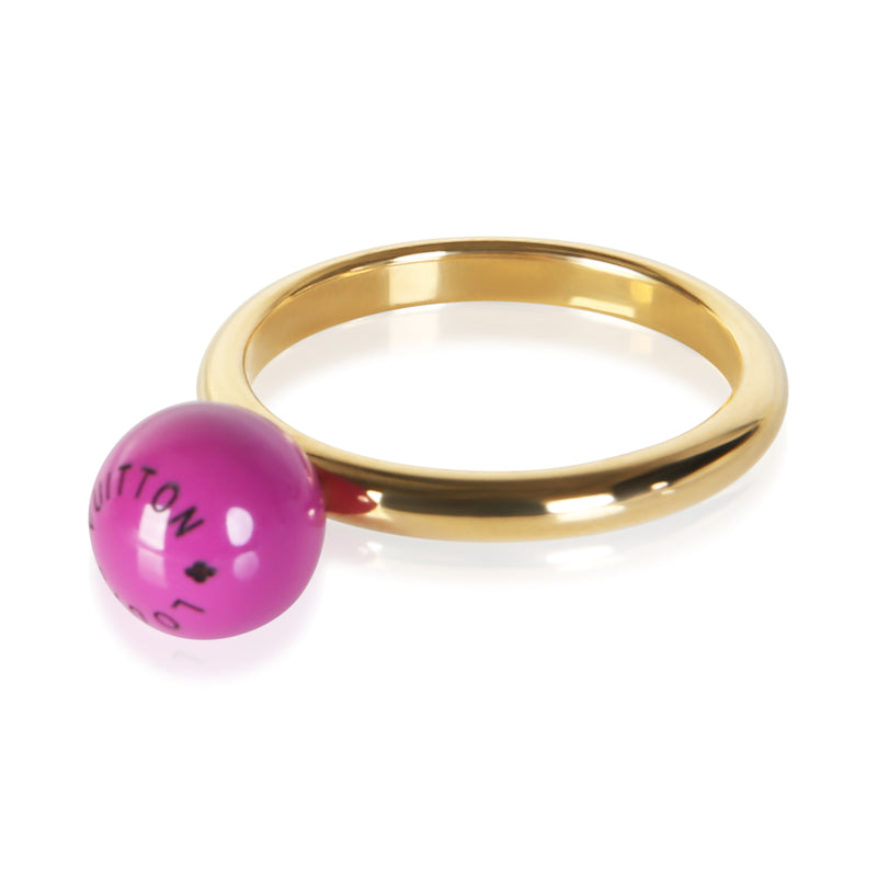 Louis Vuitton Gold-Plated Resin Cosmopolitan Cocktail Ring Rings