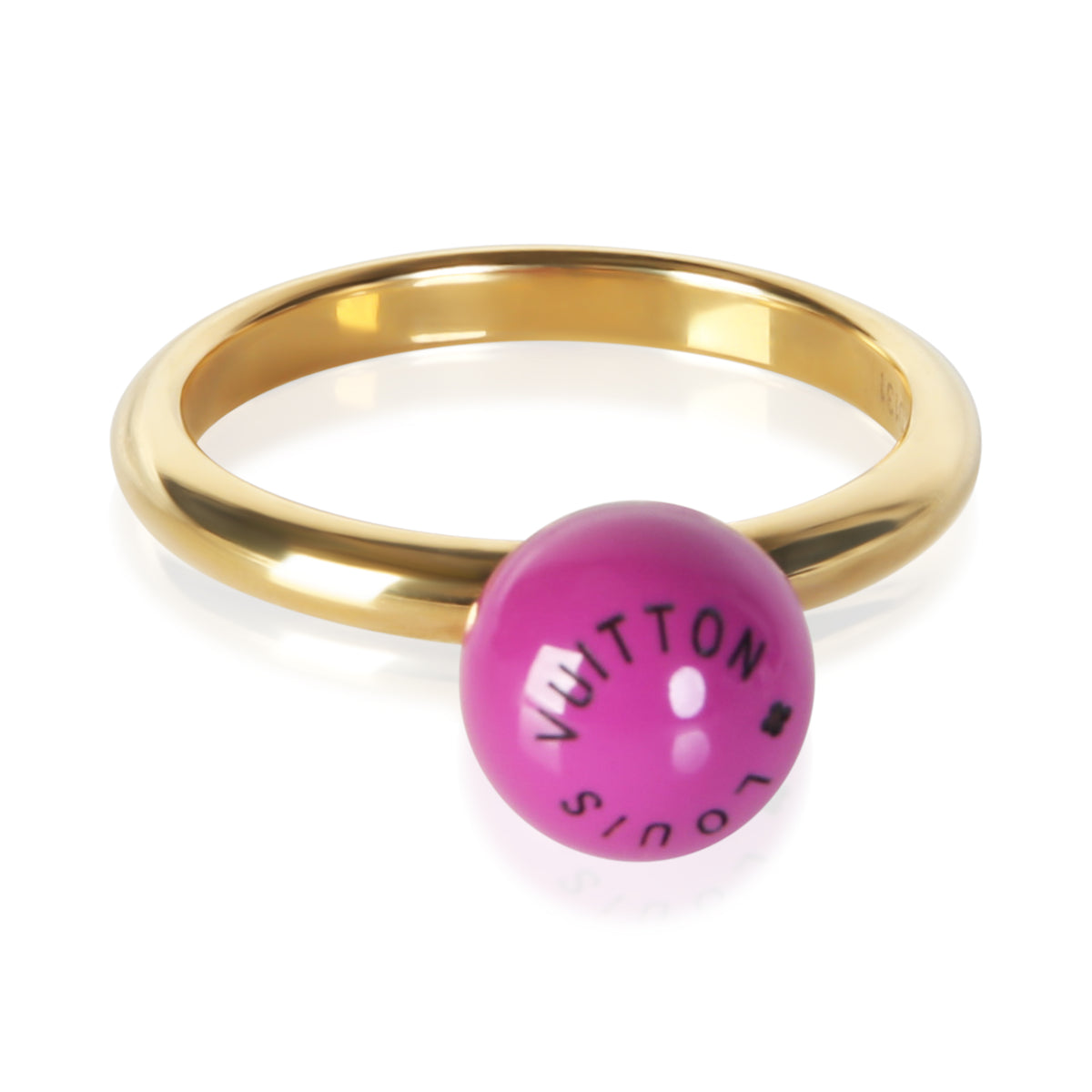 Louis Vuitton Gold-Plated Resin Cosmopolitan Cocktail Ring Rings