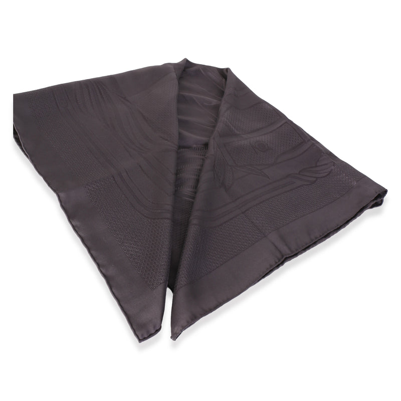 Hermès Slate Purple Silk Quadrige Scarf 90 Gray; Scarves/wraps