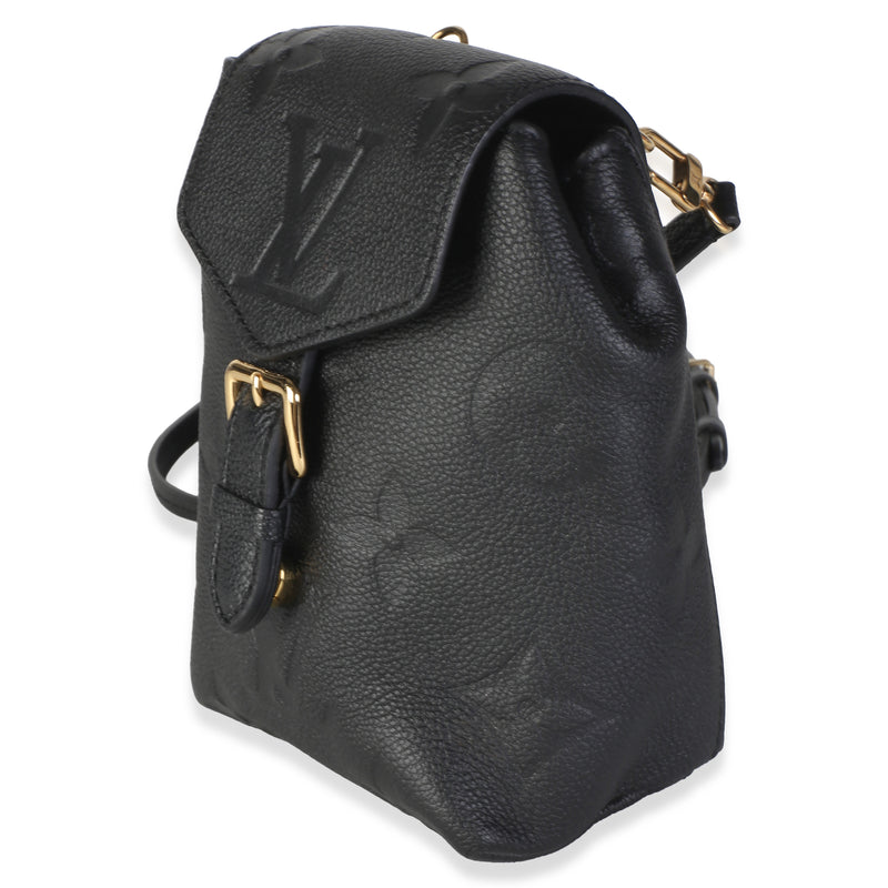 Louis Vuitton Black Giant Monogram Empreinte Tiny Backpack Leather