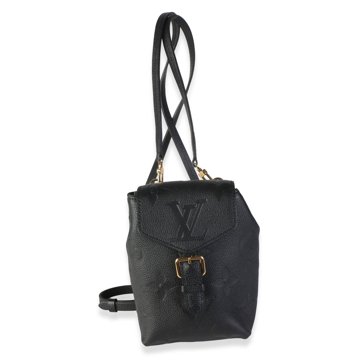 Louis Vuitton Black Giant Monogram Empreinte Tiny Backpack Leather