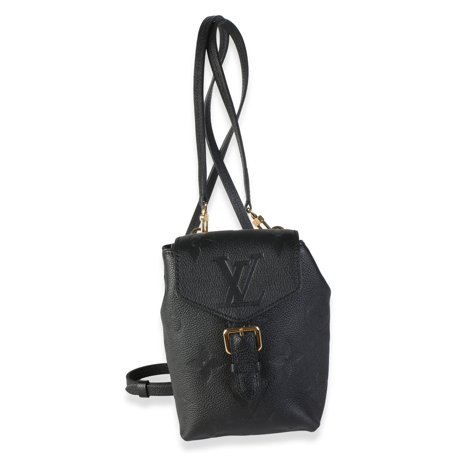 Louis Vuitton Black Giant Monogram Empreinte Tiny Backpack Leather