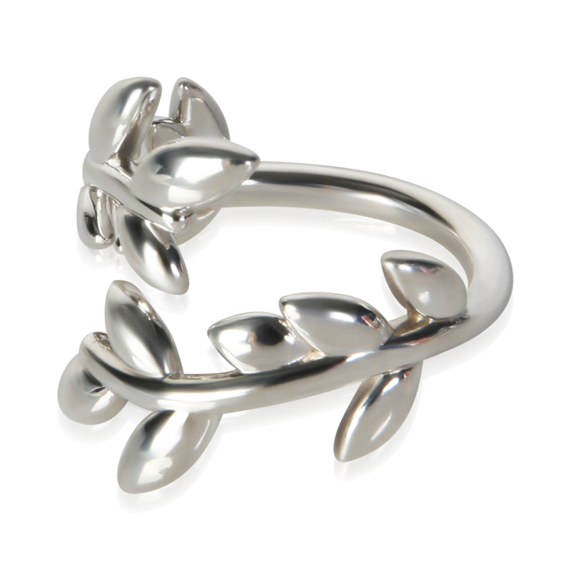 Tiffany & Co. Sterling Silver Paloma Picasso Olive Leaf Bypass Ring 925 Rings