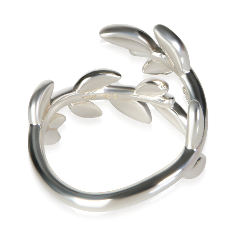 Tiffany & Co. Sterling Silver Paloma Picasso Olive Leaf Bypass Ring 925 Rings