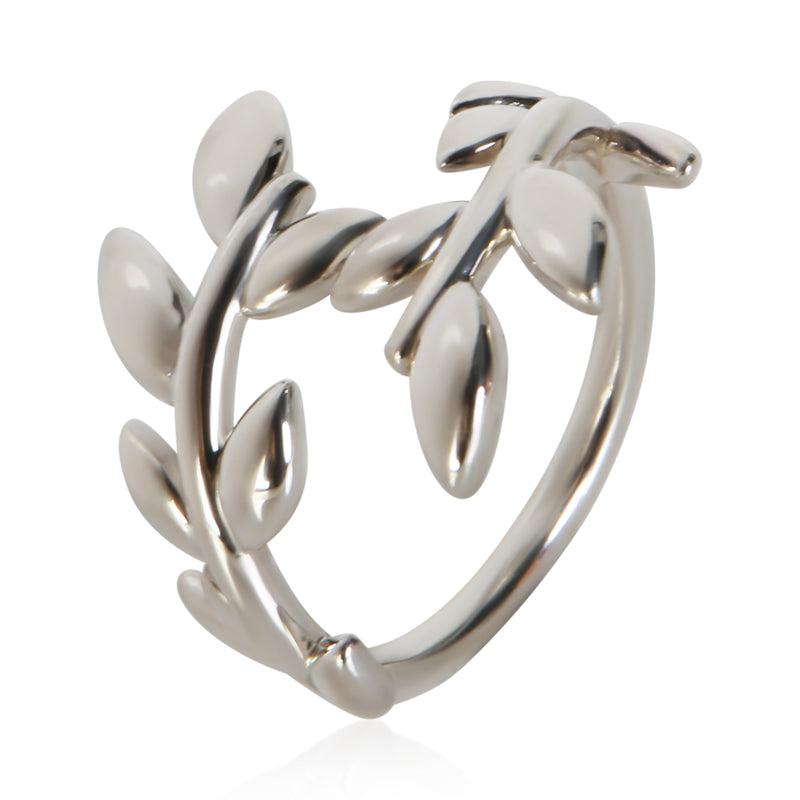 Tiffany & Co. Sterling Silver Paloma Picasso Olive Leaf Bypass Ring 925 Rings