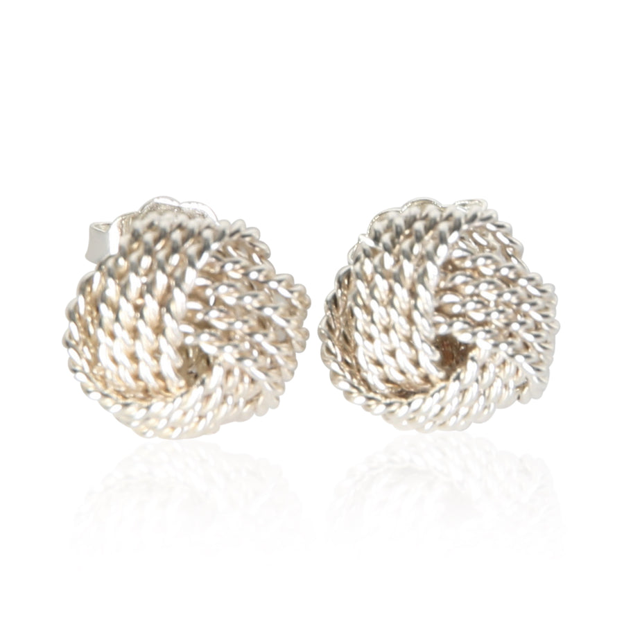 Tiffany & Co. Sterling Silver Knot Earrings 925
