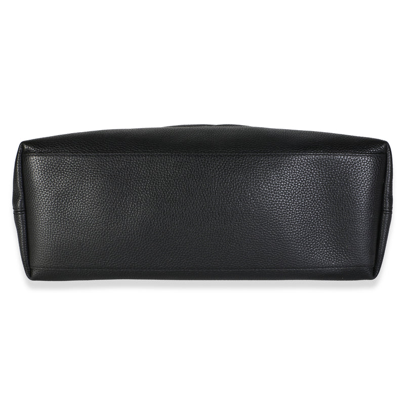 Gucci Black Pebbled Calfskin Medium Soho Chain Shoulder Bag Leather