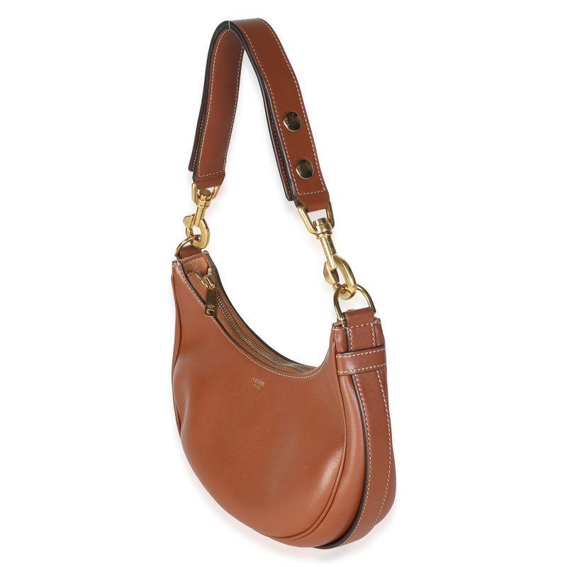 Celine Tan Smooth Calfskin Medium Ava Shoulder Bag Brown; Leather
