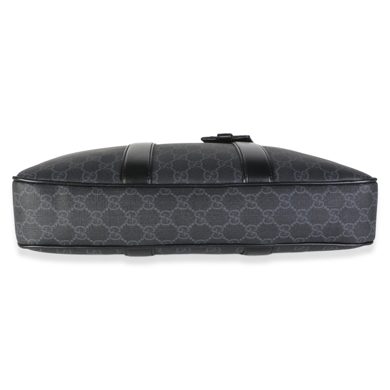 Gucci Black Gg Supreme Canvas Briefcase Bag