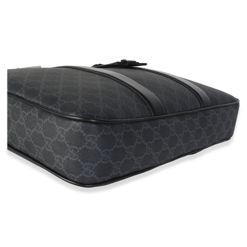Gucci Black Gg Supreme Canvas Briefcase Bag