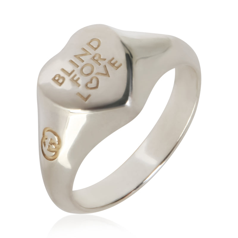 Gucci Sterling Silver Blind For Love Ring 925 Rings