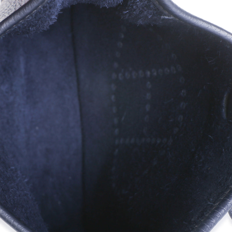 Hermès Bleu Nuit Clemence Saphir Anemone Maxi Quadrille Mini Evelyne Tpm 16 Blue Leather Bag