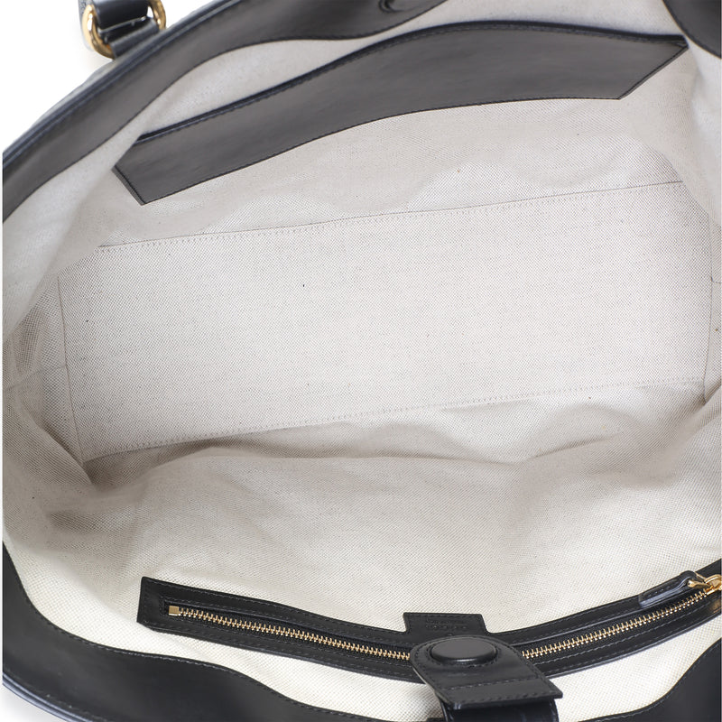 Gucci Black Calfskin Gg Matelasse Medium Ophidia Shopping Tote Leather