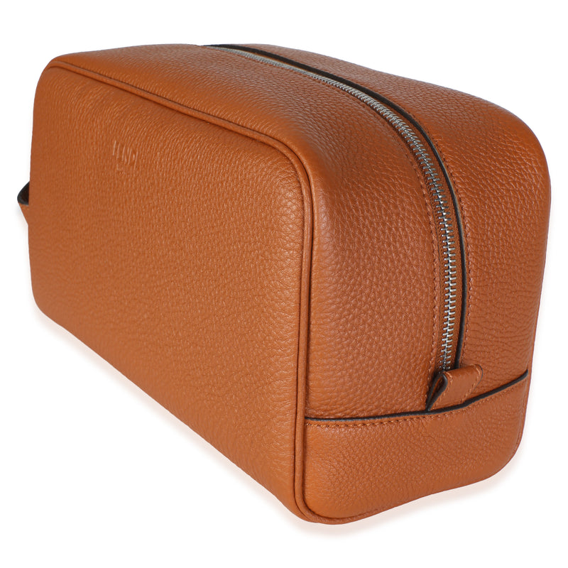 Fendi Brown Cuoio Romano Travel Kit Brown; Tan Leather