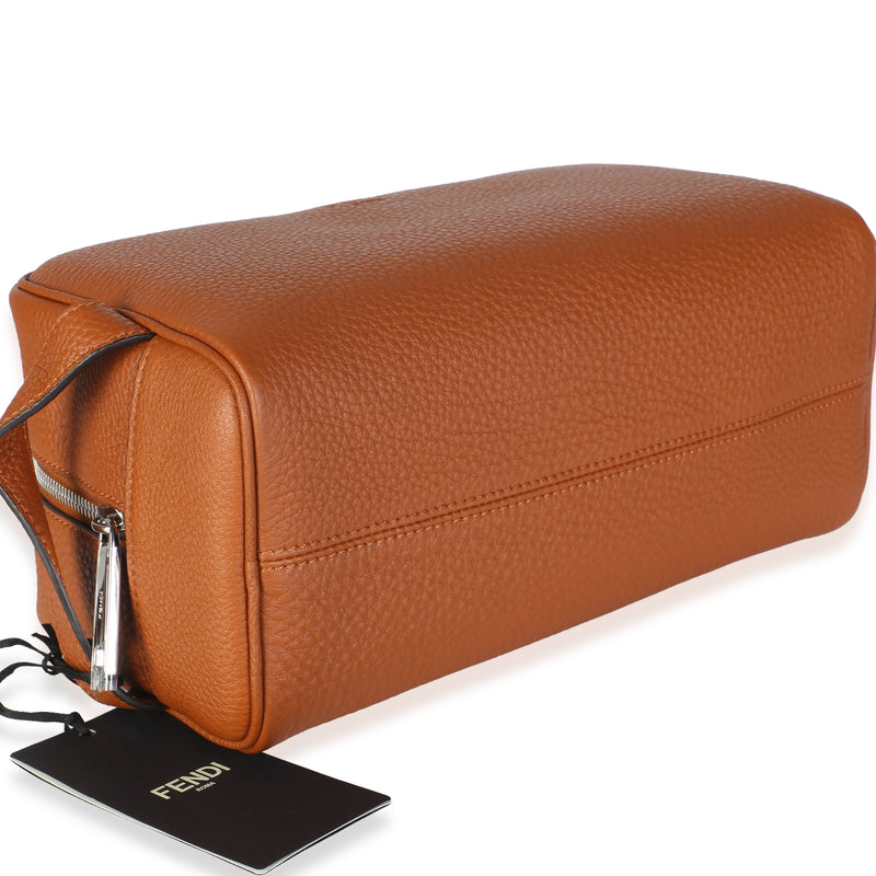 Fendi Brown Cuoio Romano Travel Kit Brown; Tan Leather
