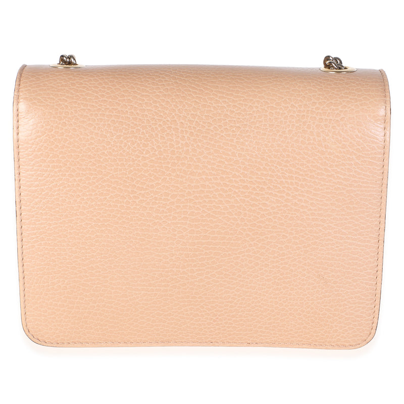 Gucci Dark Beige Dollar Calfskin Interlocking G Small Bag Leather