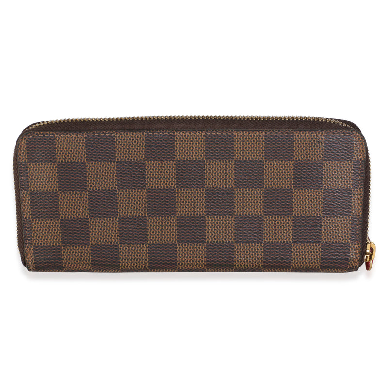 Louis Vuitton Cherry Damier Canvas Clemence Wallet Brown Coated