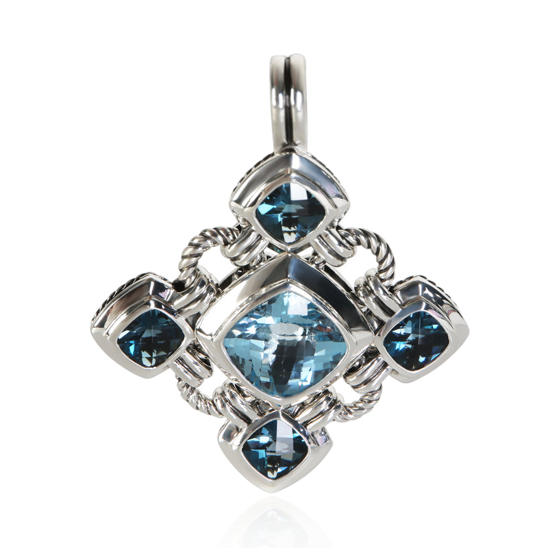 David Yurman Sterling Silver Topaz Renaissance Pendant 925
