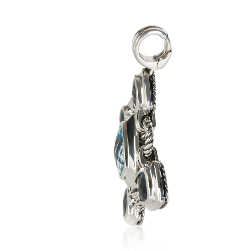 David Yurman Sterling Silver Topaz Renaissance Pendant 925