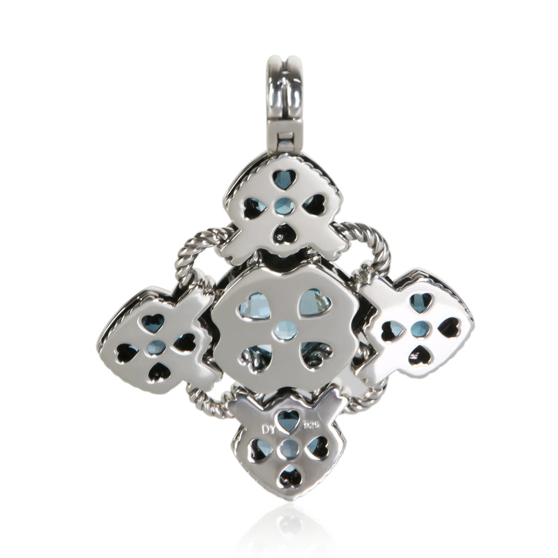 David Yurman Sterling Silver Topaz Renaissance Pendant 925