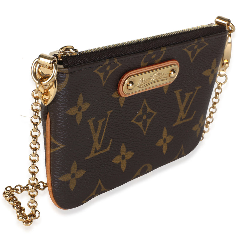 Louis Vuitton Monogram Canvas Milla Pochette Pm Brown Coated Bag