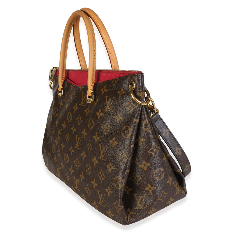 Louis Vuitton Pink Monogram Canvas Pallas Mm Brown Bag