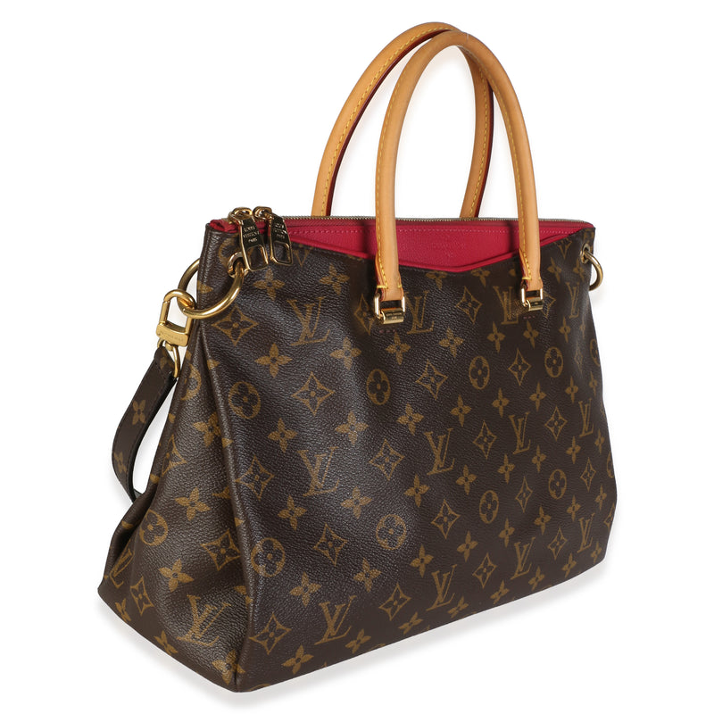 Louis Vuitton Pink Monogram Canvas Pallas Mm Brown Bag