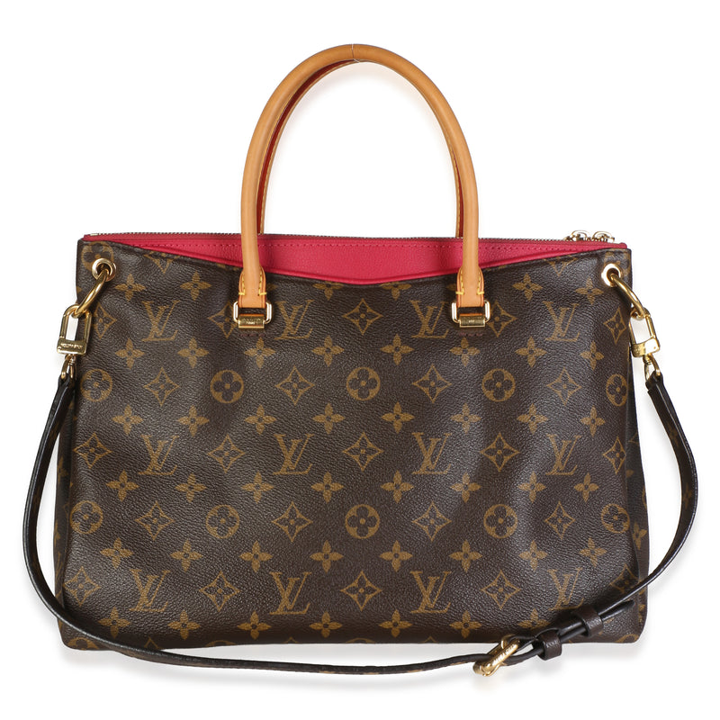 Louis Vuitton Pink Monogram Canvas Pallas Mm Brown Bag