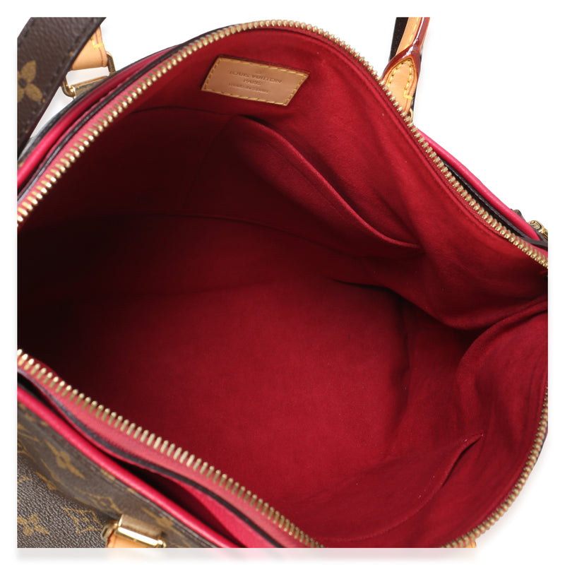 Louis Vuitton Pink Monogram Canvas Pallas Mm Brown Bag