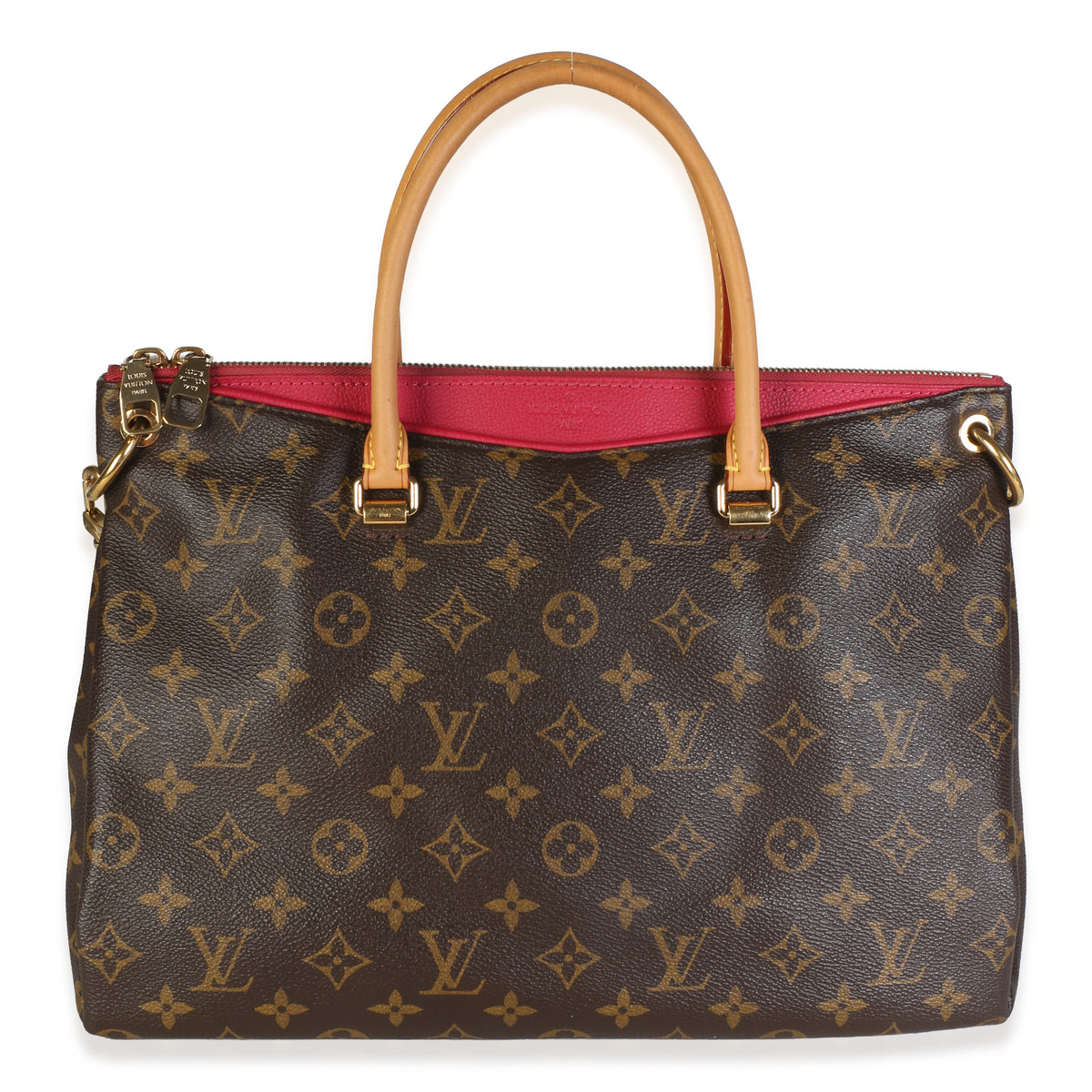 Louis Vuitton Pink Monogram Canvas Pallas Mm Brown Bag