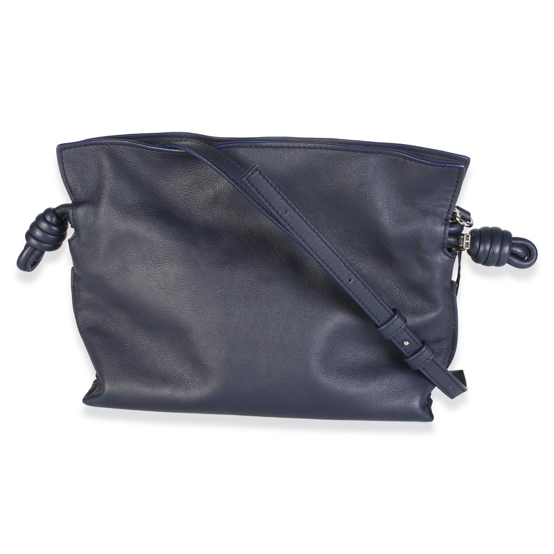 Loewe Abyss Blue Nappa Calfskin Mini Flamenco Knot Clutch Leather
