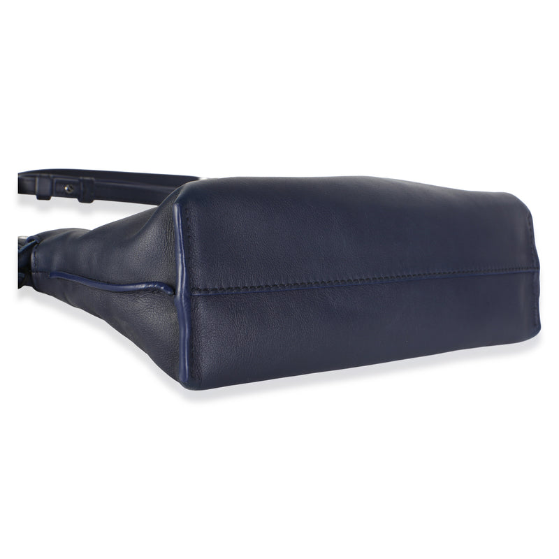 Loewe Abyss Blue Nappa Calfskin Mini Flamenco Knot Clutch Leather