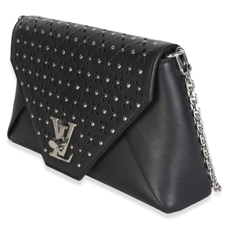 Louis Vuitton Black Studded Calfskin Love Note Bag Leather