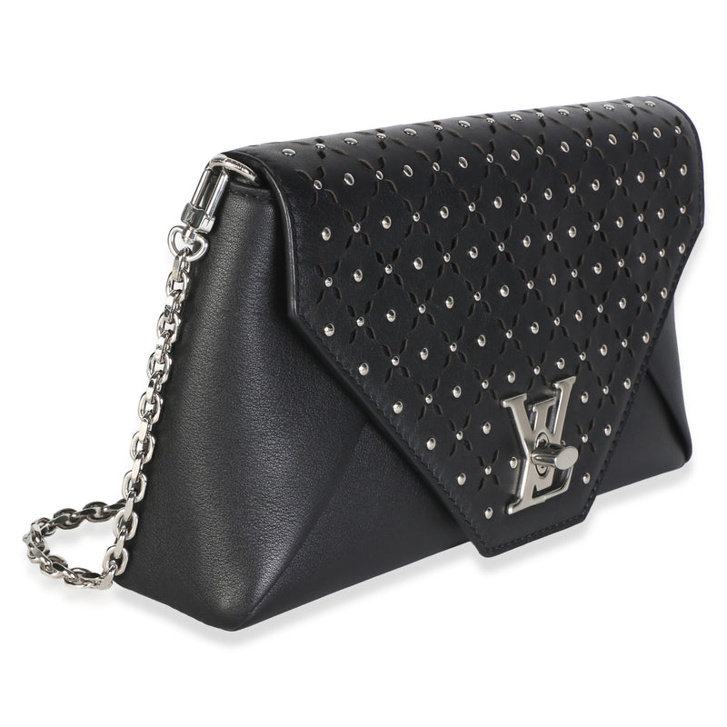 Louis Vuitton Black Studded Calfskin Love Note Bag Leather