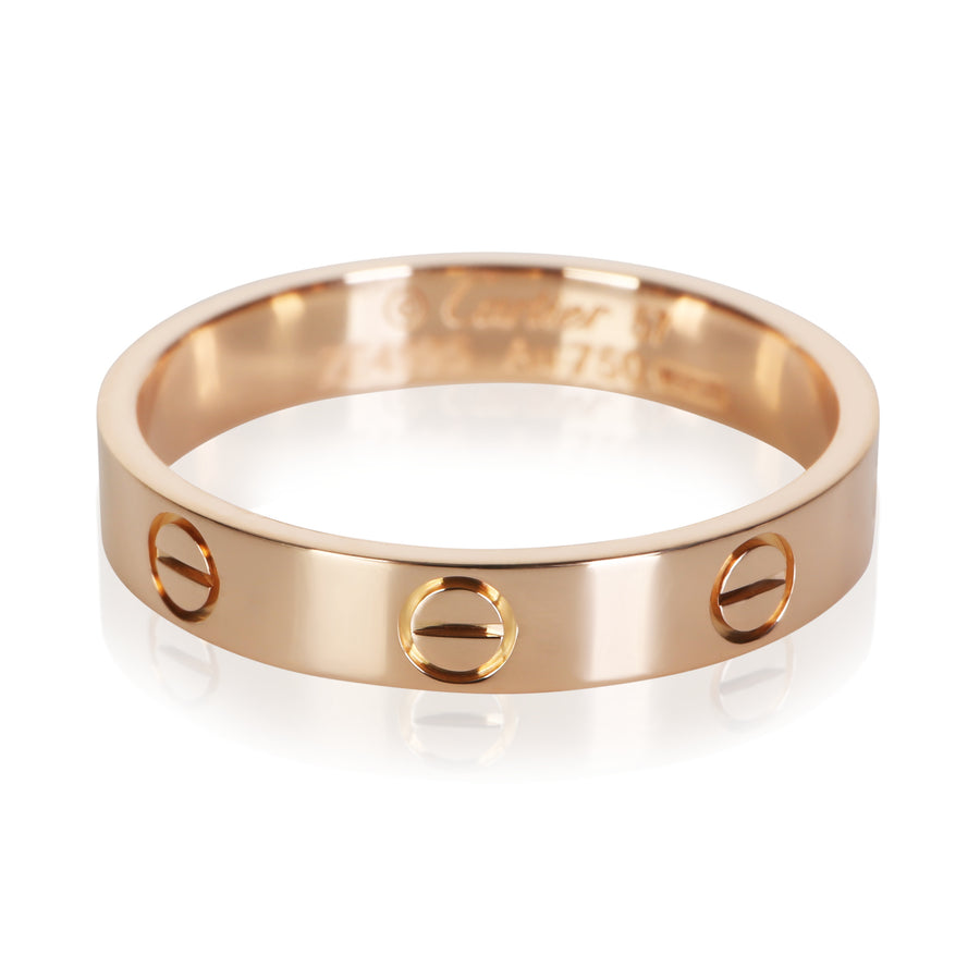 Cartier Rose Gold Small Model Love Ring 18k Rings