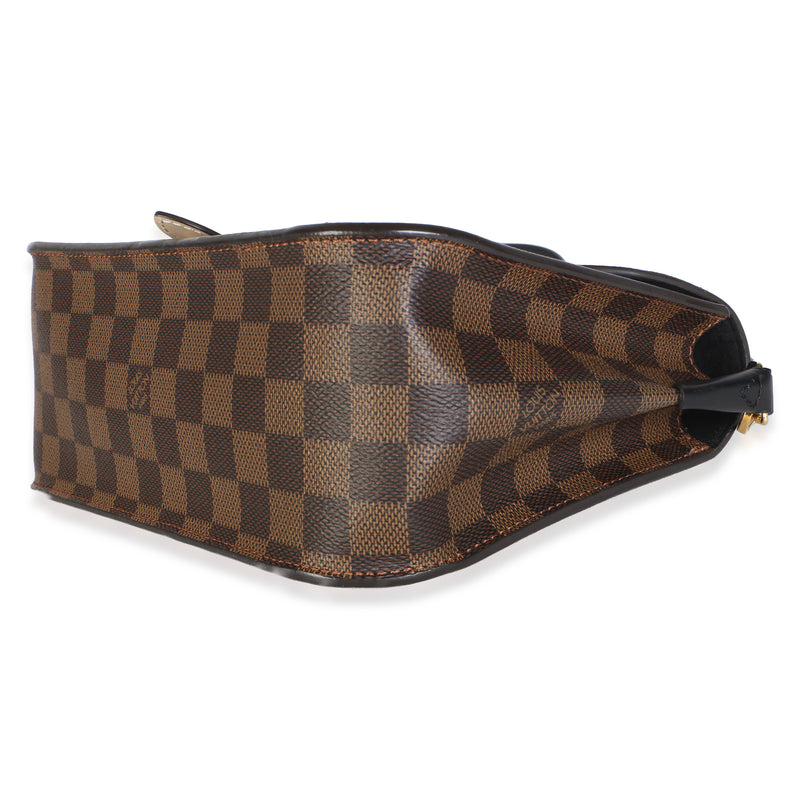 Louis Vuitton Black Damier Ebene Canvas Beaumarchais Brown; Tan Canvas; Leather Bag