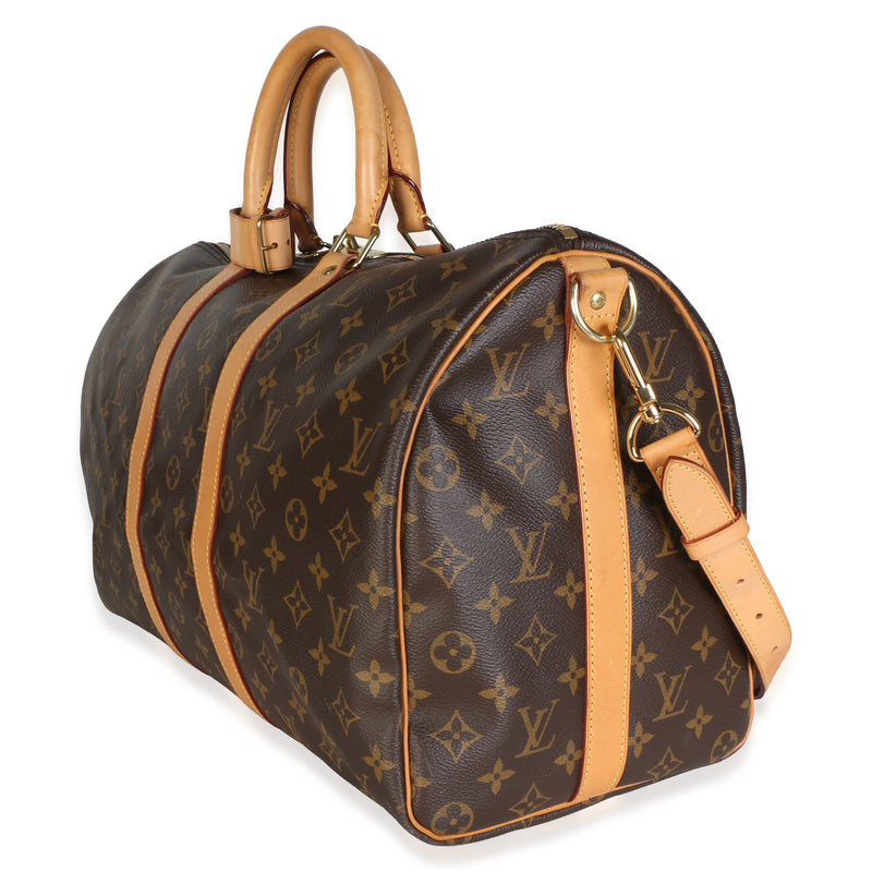 Louis Vuitton Monogram Canvas Keepall Bandouliere 45 Brown Bag