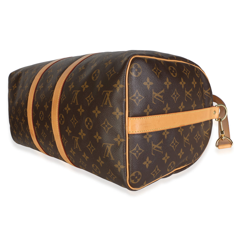 Louis Vuitton Monogram Canvas Keepall Bandouliere 45 Brown Bag