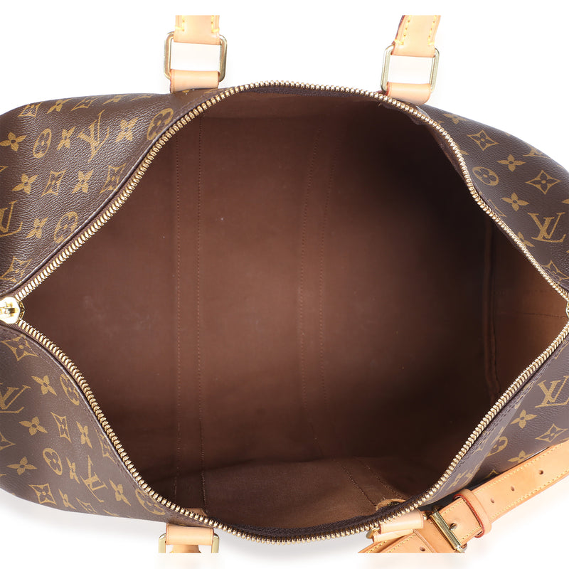 Louis Vuitton Monogram Canvas Keepall Bandouliere 45 Brown Bag