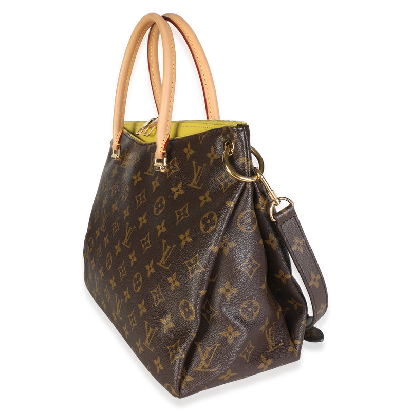 Louis Vuitton Pistache Monogram Canvas Pallas Mm Brown; Green; Yellow Bag