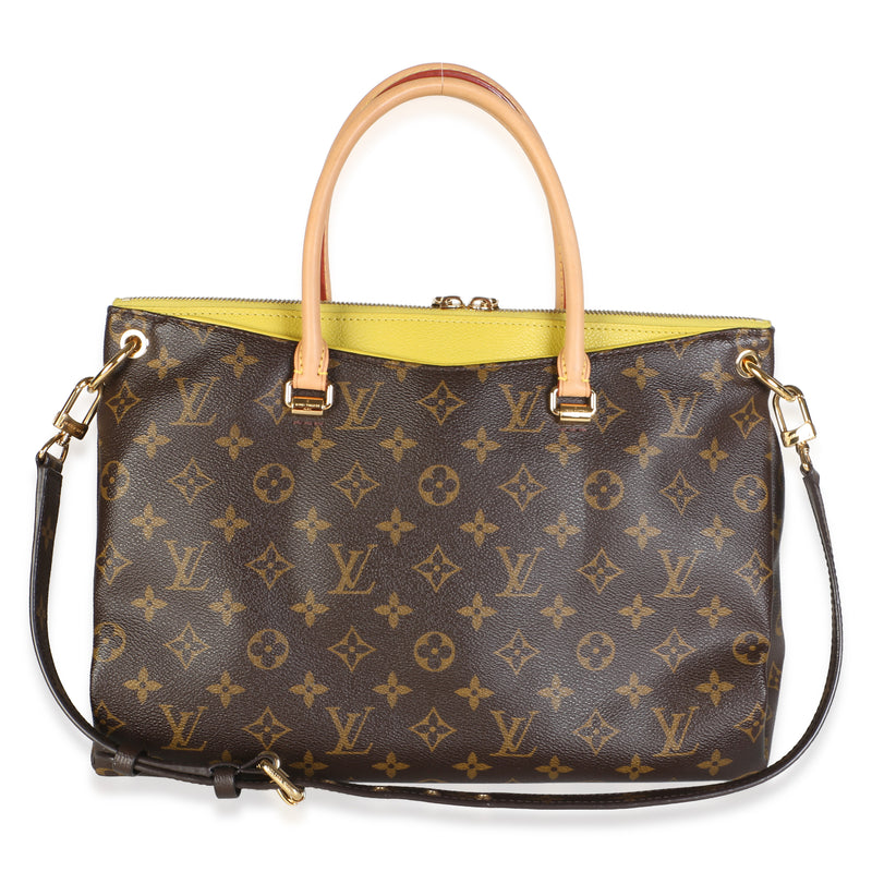 Louis Vuitton Pistache Monogram Canvas Pallas Mm Brown; Green; Yellow Bag