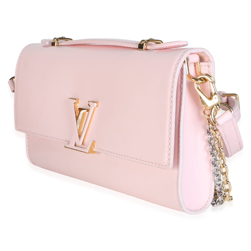Louis Vuitton Sweet Pink Calfskin Wallet On Chain Capucines Leather Bag