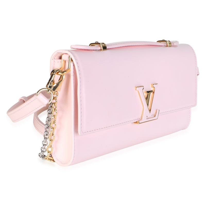 Louis Vuitton Sweet Pink Calfskin Wallet On Chain Capucines Leather Bag