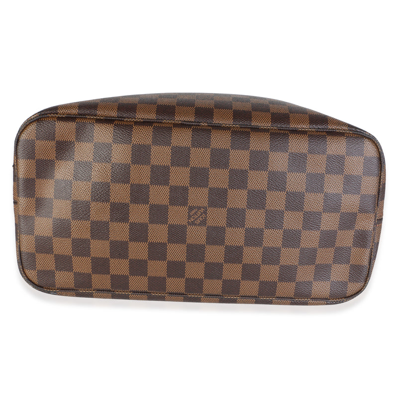 Louis Vuitton Damier Ebene Canvas Neverfull Mm Brown Coated Bag