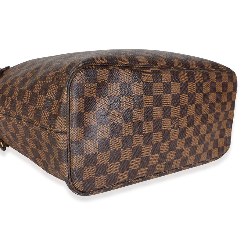 Louis Vuitton Damier Ebene Canvas Neverfull Mm Brown Coated Bag