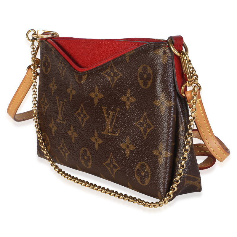 Louis Vuitton Cherry Monogram Canvas Pallas Clutch Brown; Multicolor Coated